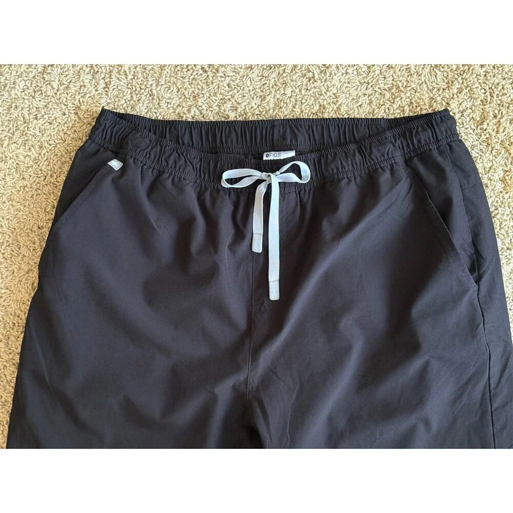FIGS Tansen Lined Jogger Scrub Pants Men's XL Black Technical Collection Lined